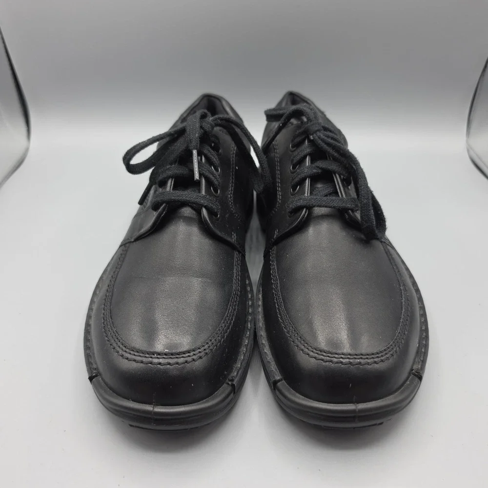 Ecco Shoes Mens 42 Black Leather Oxford Casual Business Comfort Lace Up